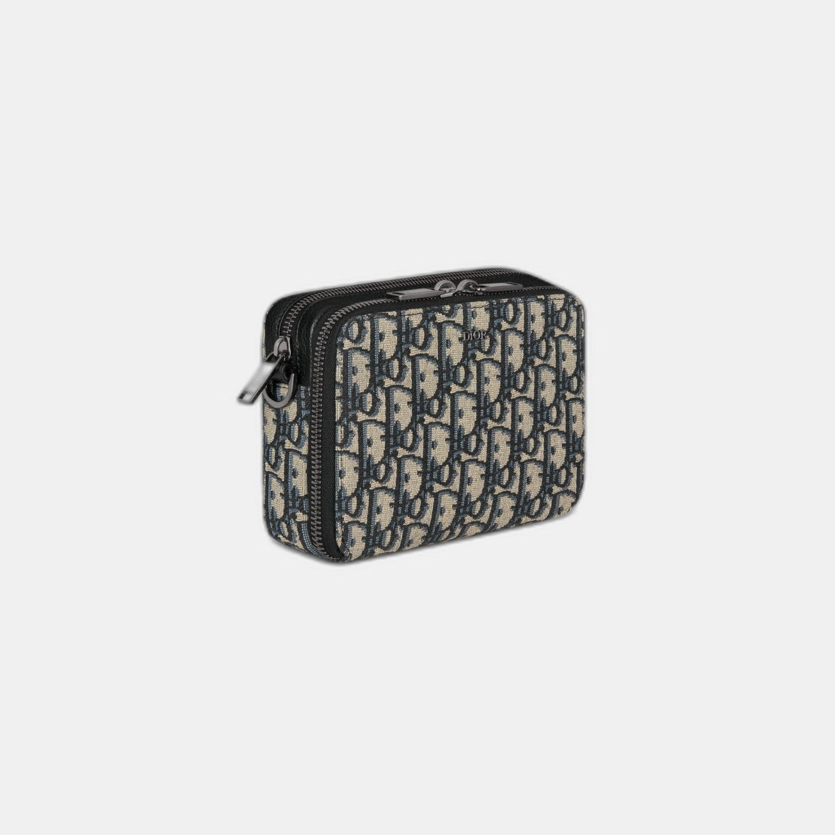 Pochette zippée à bandoulière Toile jacquard Dior Oblique noir - #2