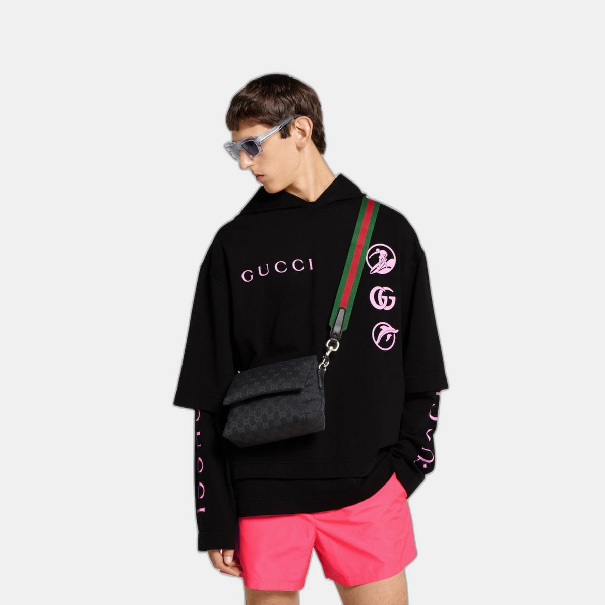 Sac à bandoulière en toile GG petit format - #1