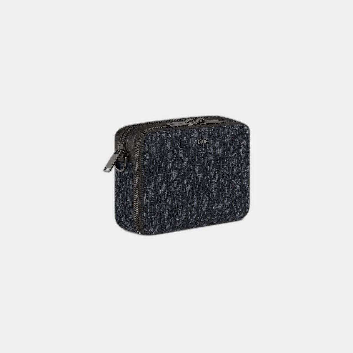 Pochette zippée à bandoulière
Toile jacquard Dior Oblique noir - #1