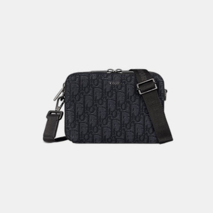 Pochette zippée à bandoulière Noir