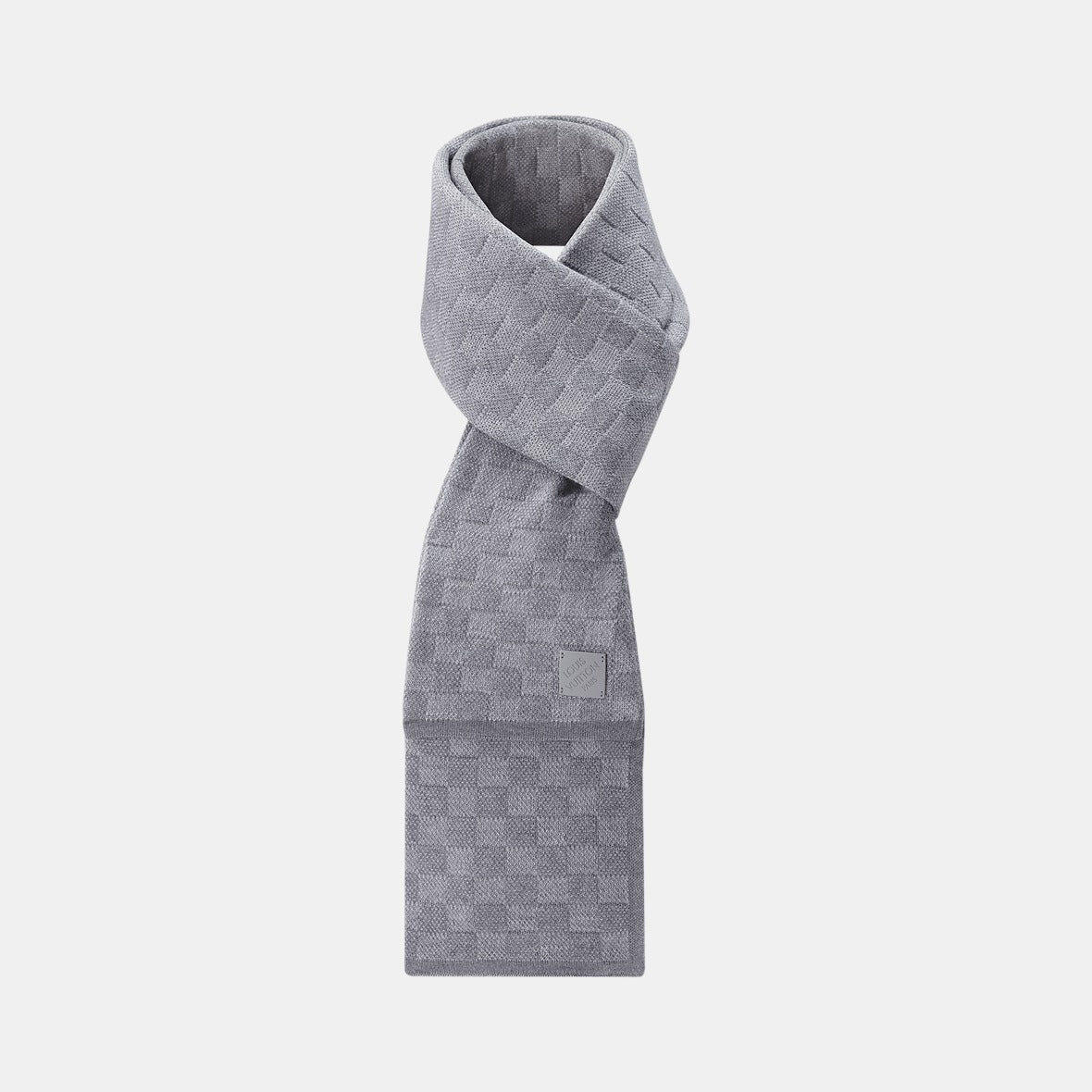 Bonnet et Écharpe Néo Petit Damier Gris