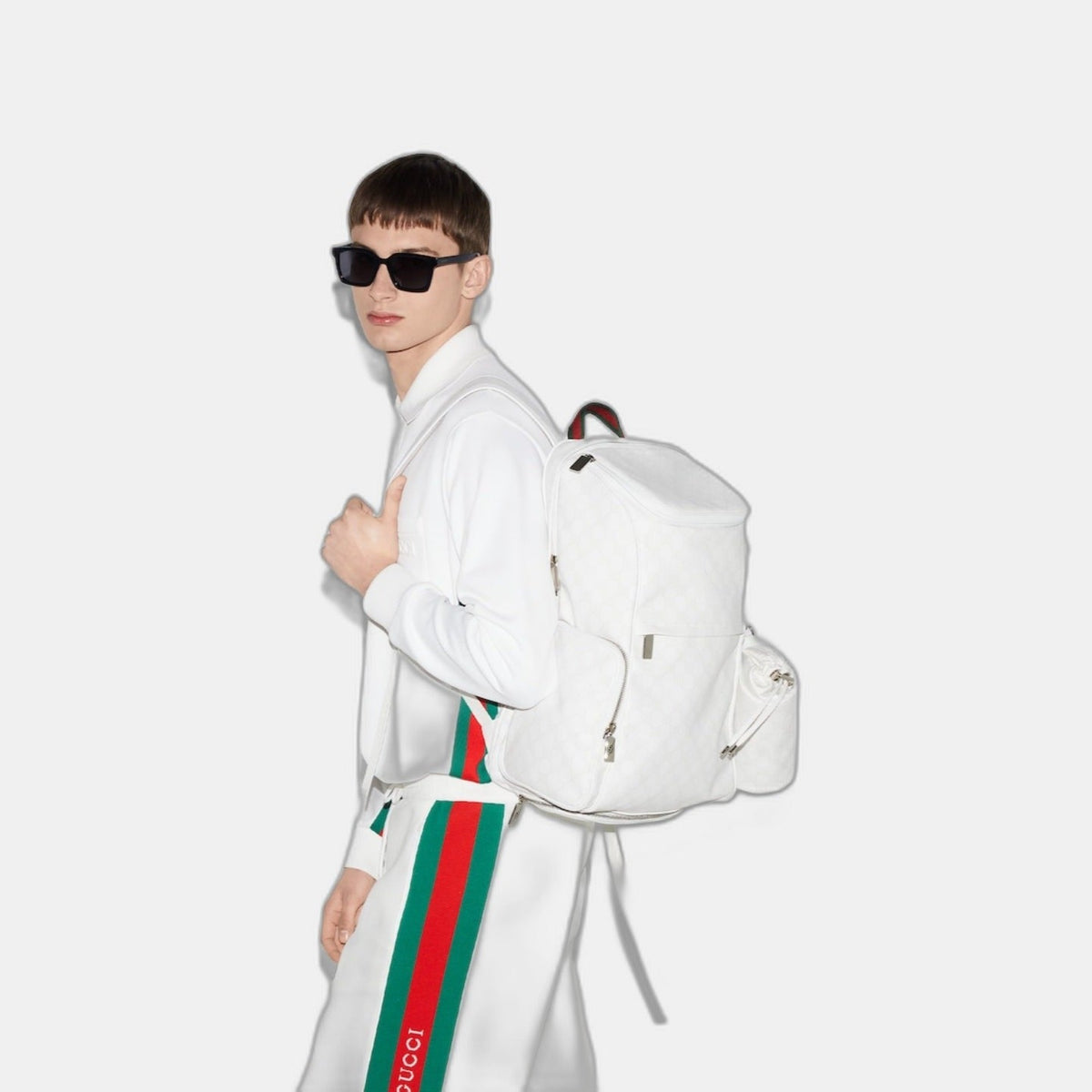 Sac à dos avec détail bande Web grand format
