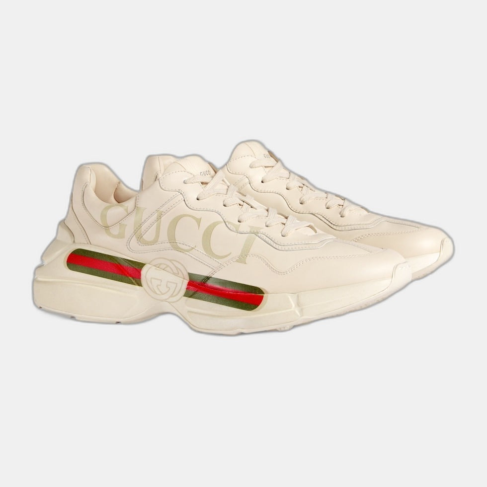 BASKETS EN CUIR RHYTON AVEC LOGO GUCCI POUR HOMME - #1