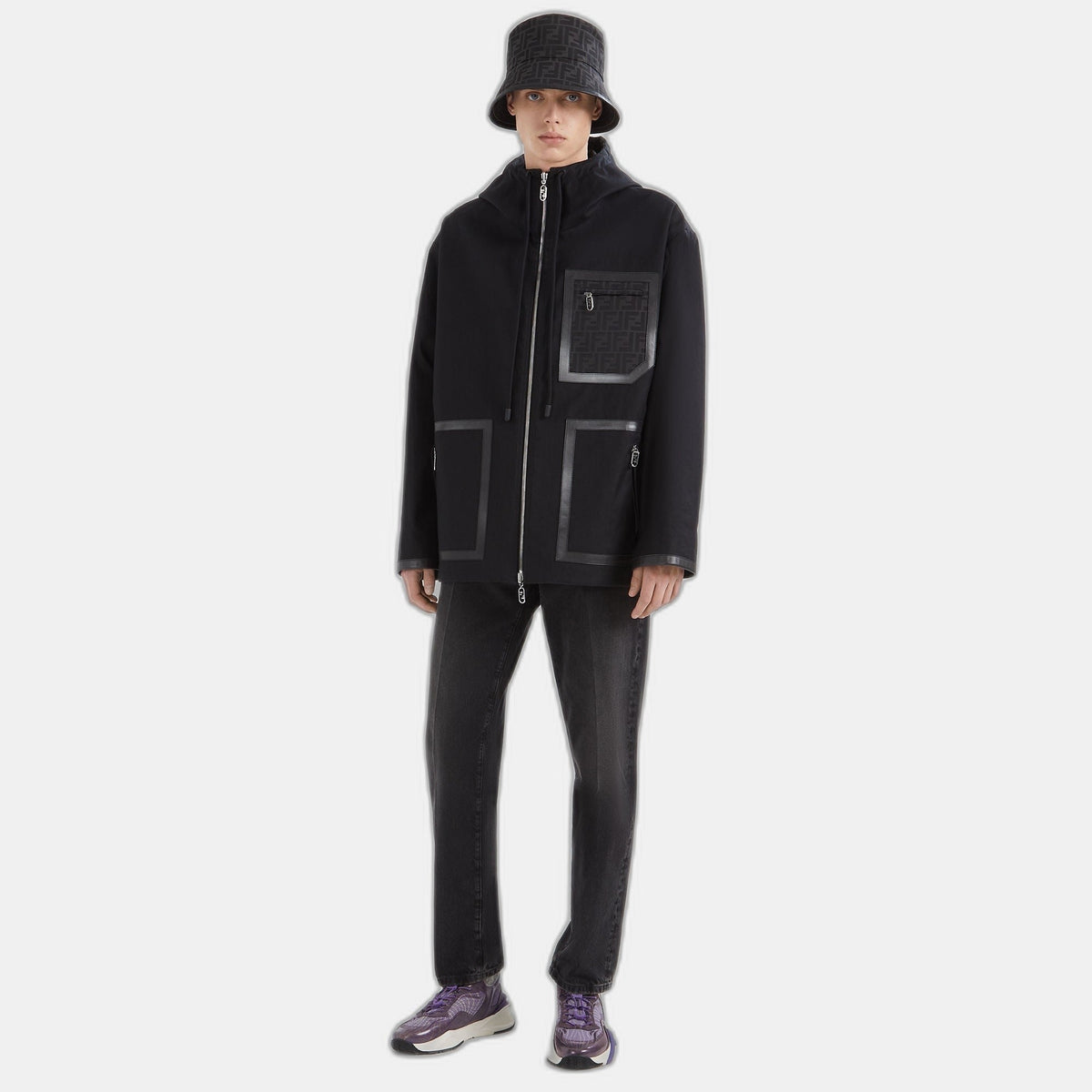 Bob en tissu jacquard FF noir