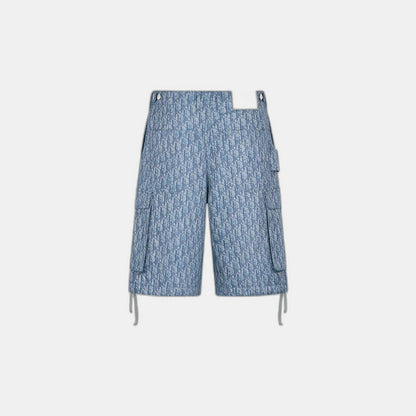 Bermuda cargo Dior Oblique
Twill de coton mélangé bleu
