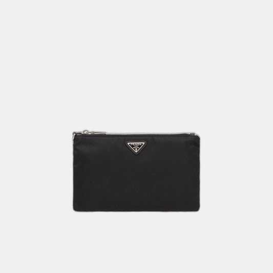 Pochette en Re-Nylon et cuir Saffiano