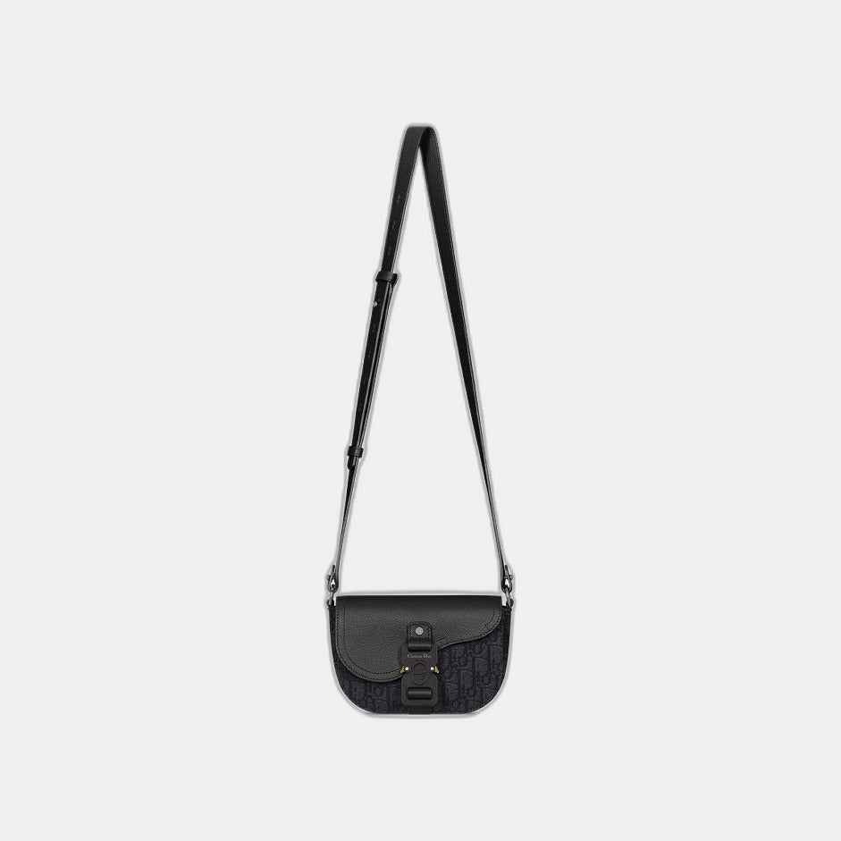 Mini sac Messenger à rabat Saddle Noir