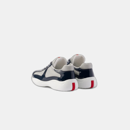 Baskets Prada America’s Cup en tissu Bike bleu roi