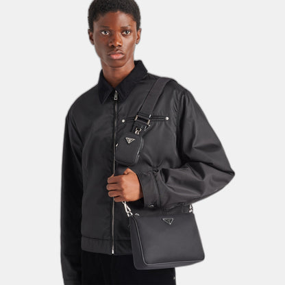 Sac porté épaule en Re-Nylon et cuir Saffiano - #1