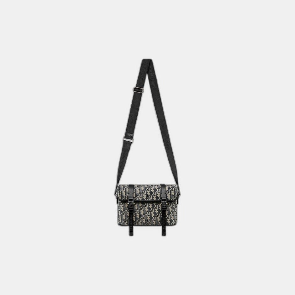 Sac Messenger à rabat Dior Hit The Road Noir et Beige