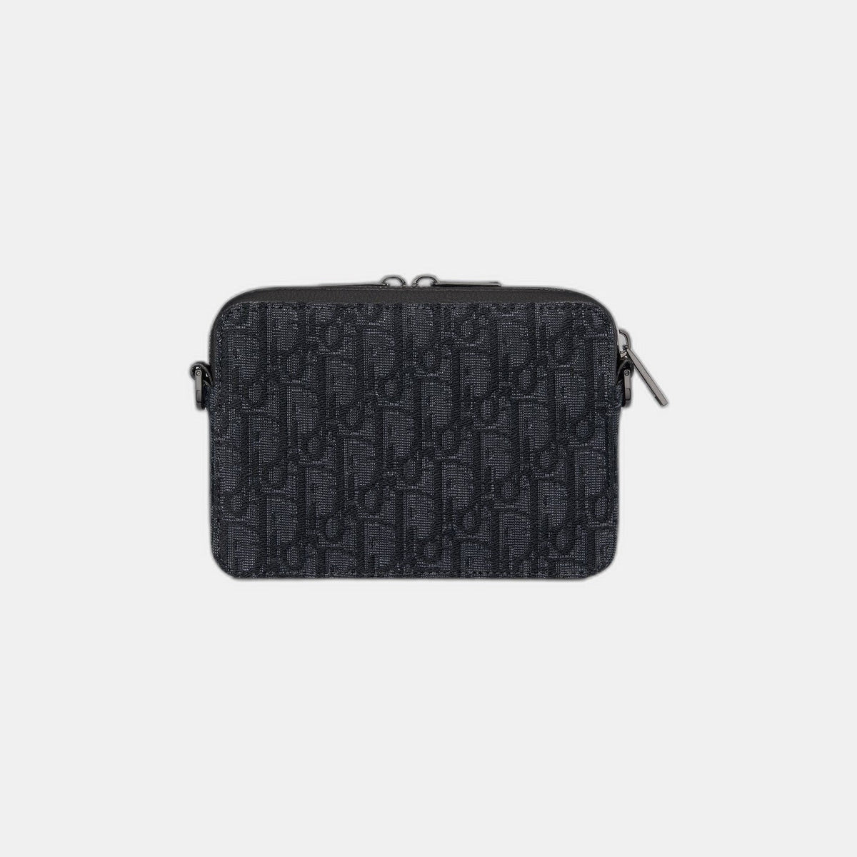 Pochette zippée à bandoulière
Toile jacquard Dior Oblique noir - #1