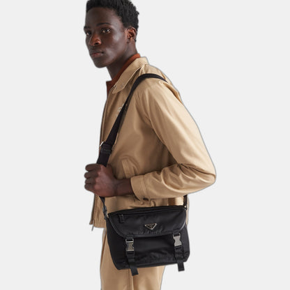 Sac porté épaule en Re-Nylon et cuir Saffiano - #4