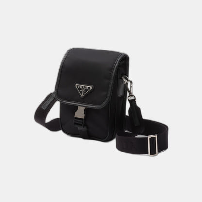 Sac porté épaule en Re-Nylon et cuir Saffiano - #6