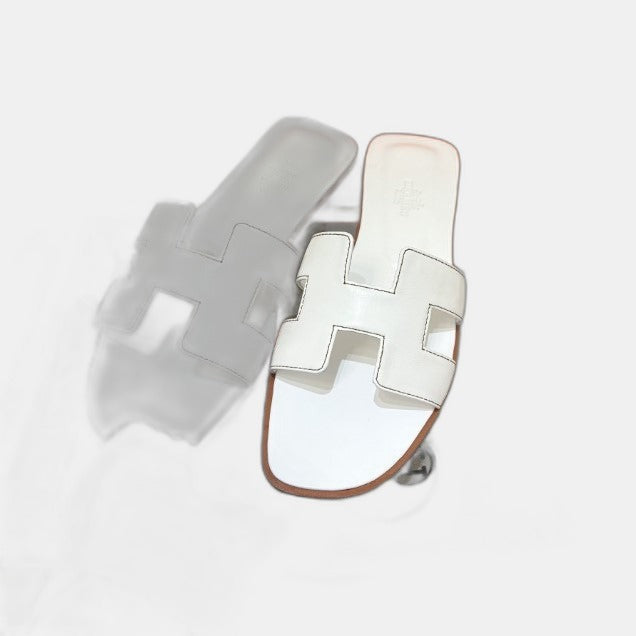 Hermes - Claquettes Blanc