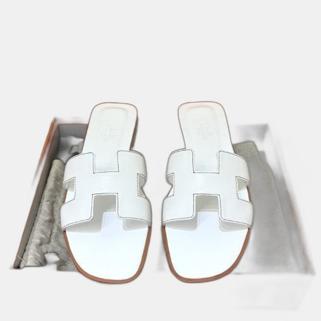 Hermes - Claquettes Blanc