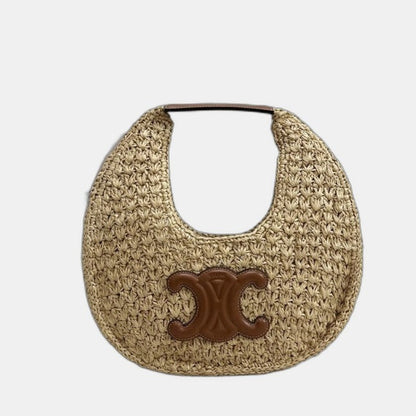 Céline - HOBO BAG IN Raffia and Calfskin
