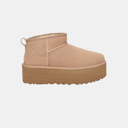 UGG Botte Classic Ultra Mini à plateforme Beige