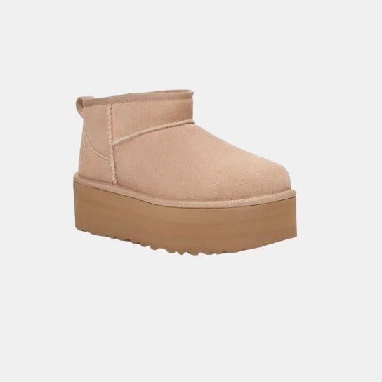UGG Botte Classic Ultra Mini à plateforme Beige