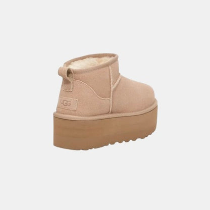 UGG Botte Classic Ultra Mini à plateforme Beige