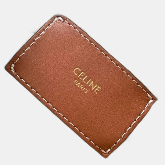 C­eli­ne - Classic Panier Cabas Triangle Raffia Calfskin