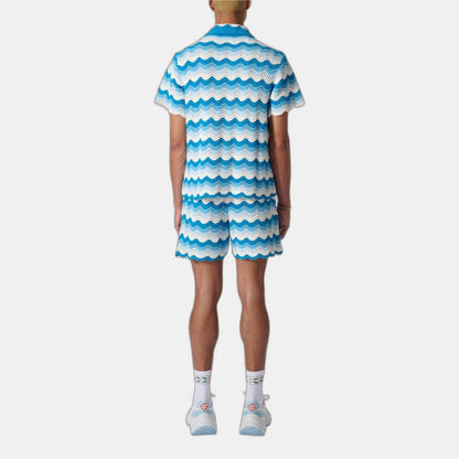 Wavy Gradient Crochet Shirt - casablanca (3)