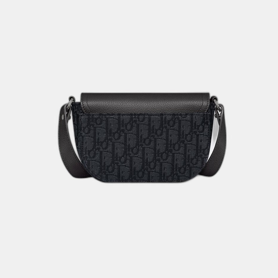 Mini sac Messenger à rabat Saddle Noir