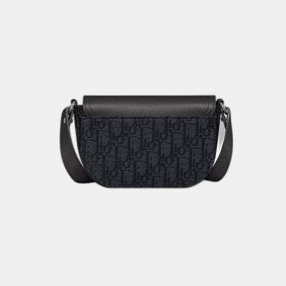 Mini sac Messenger à rabat Saddle Noir