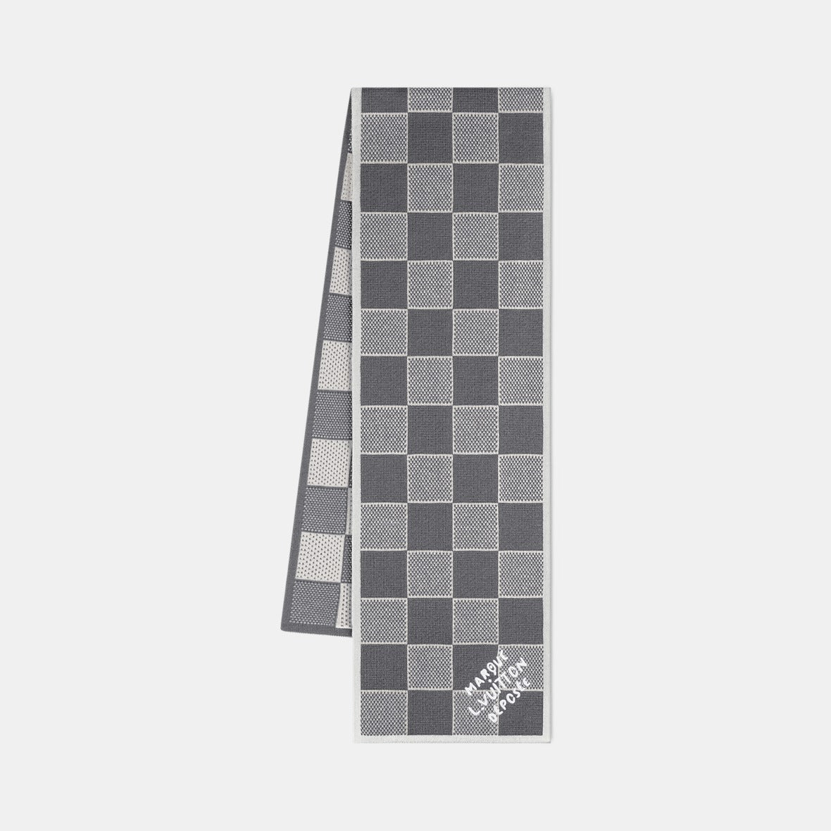 Bonnet et Écharpe Damier Heritage Gris