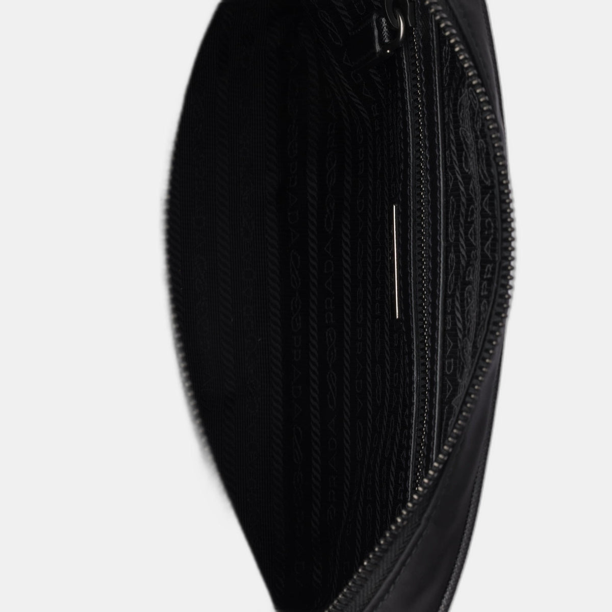 Petit sac porté épaule en Re-Nylon et cuir Saffia