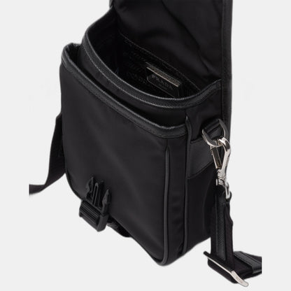 Sac porté épaule en Re-Nylon et cuir Saffiano - #6