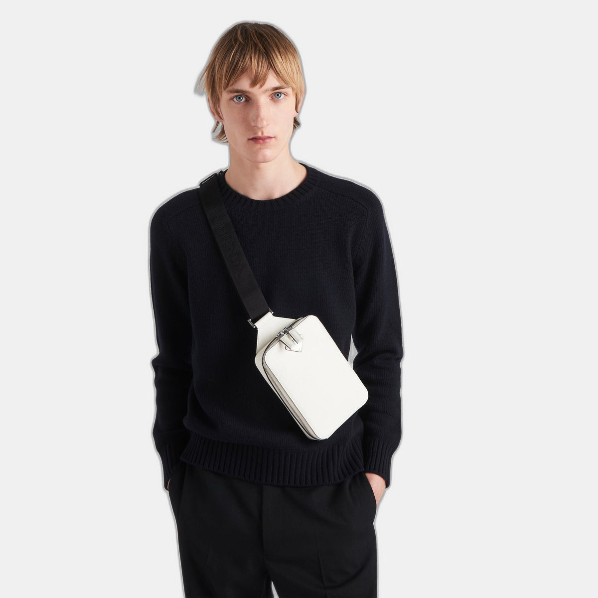 Sac Prada Brique en cuir Saffiano - #1