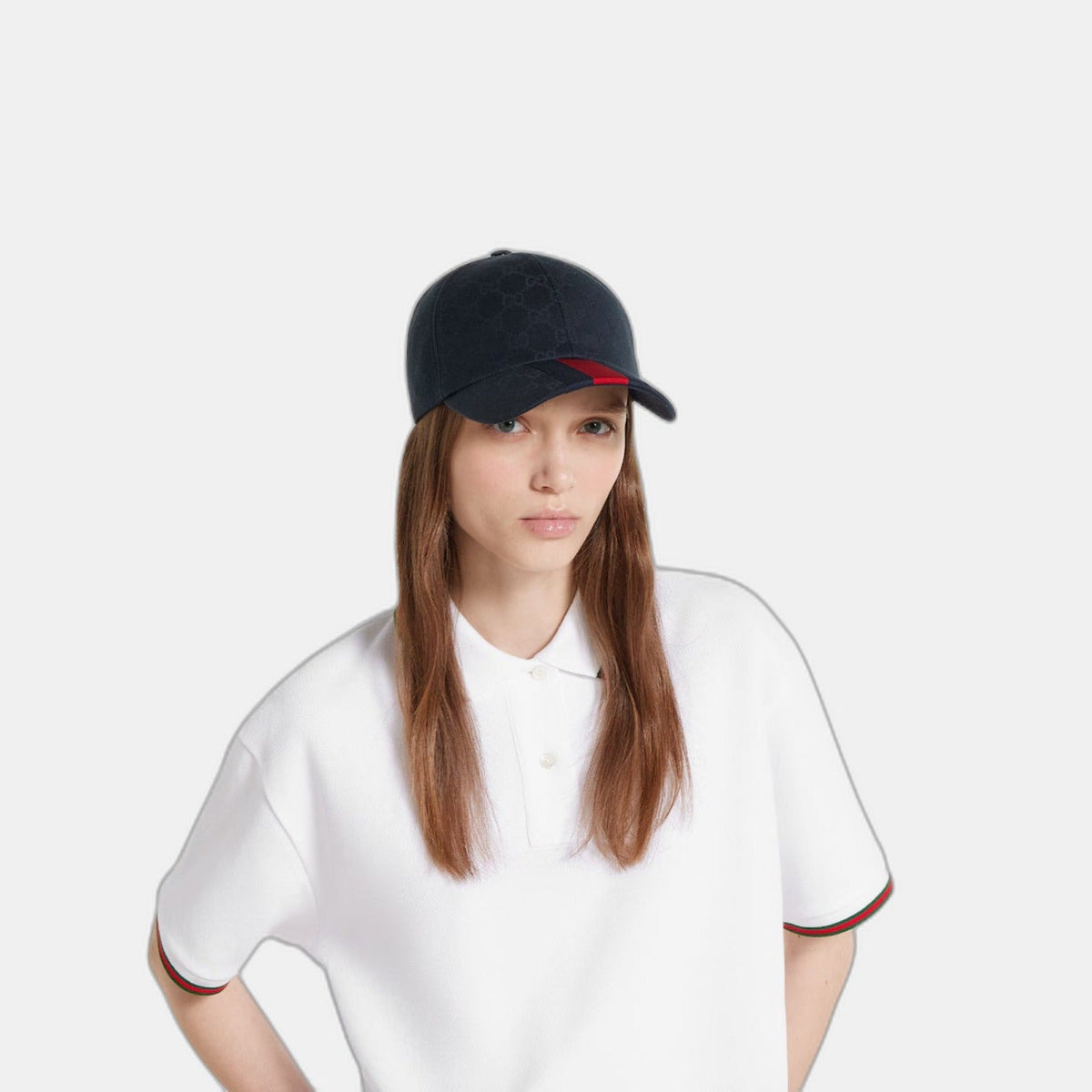 Casquette en coton GG avec bande Web