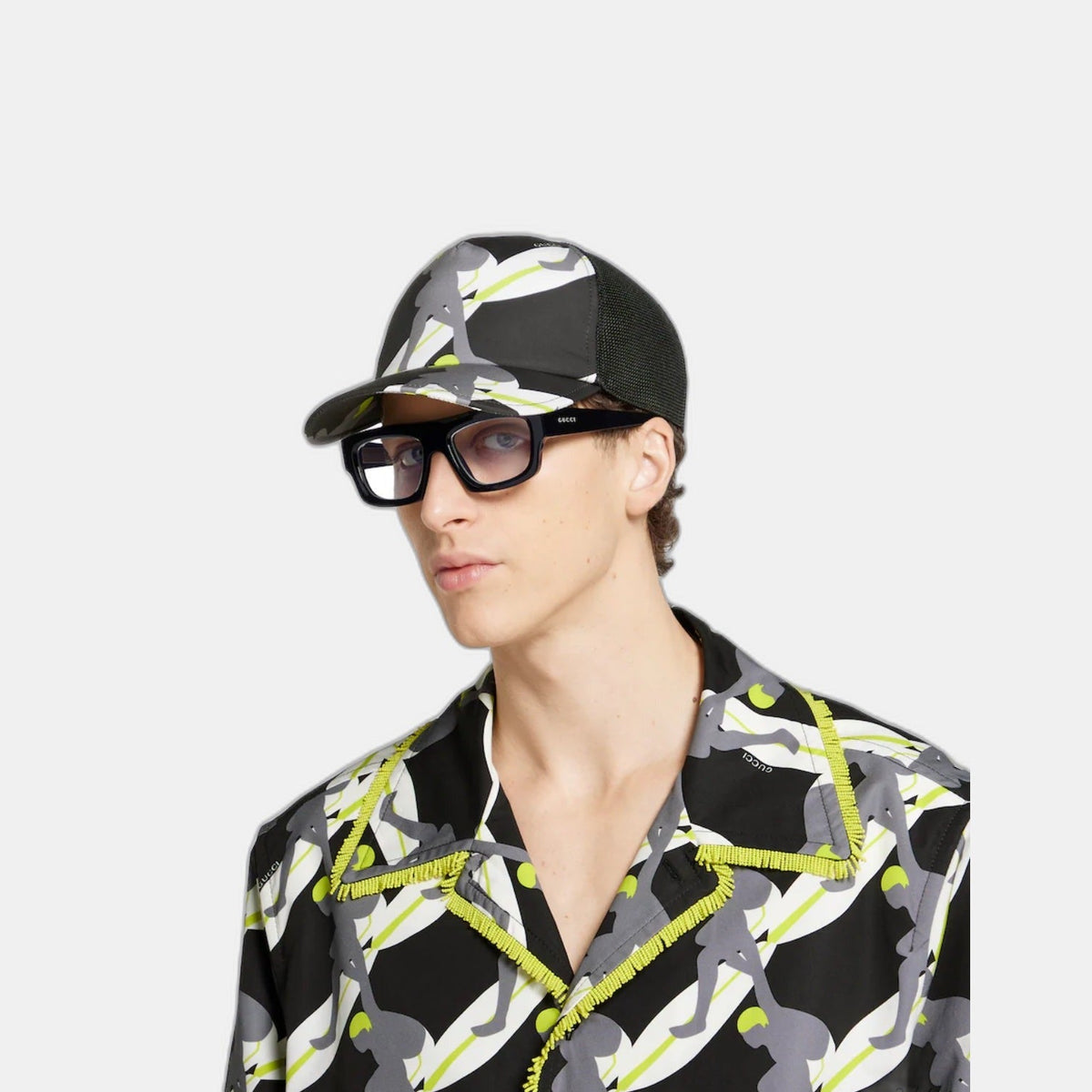 Casquette en toile de coton imprimée