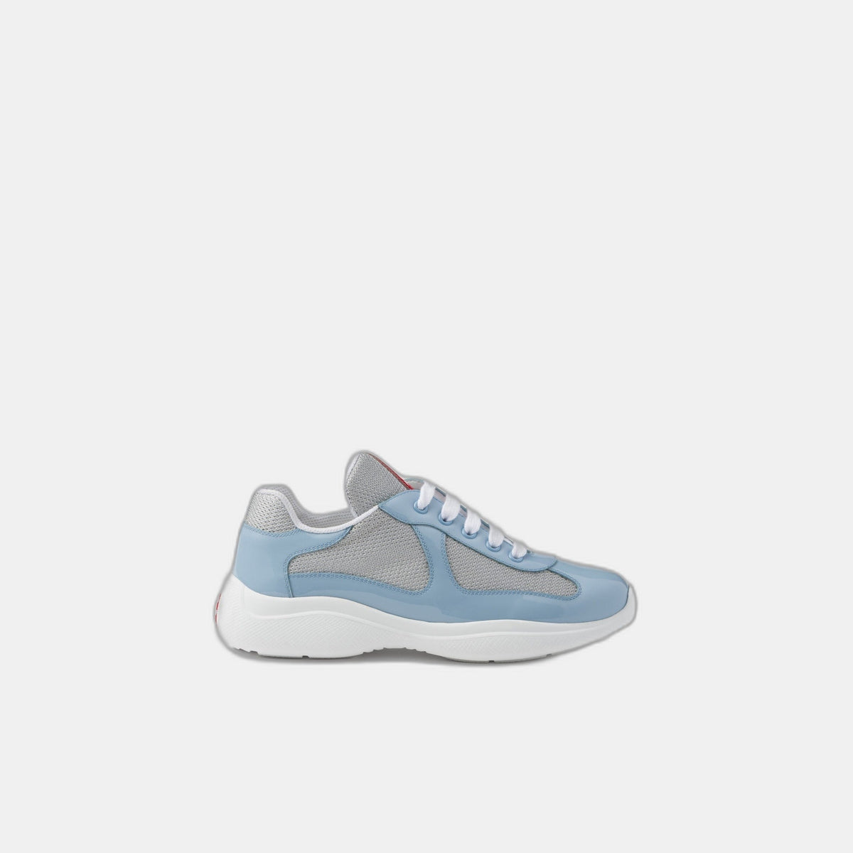 Baskets Prada America’s Cup en tissu Bike bleu ciel