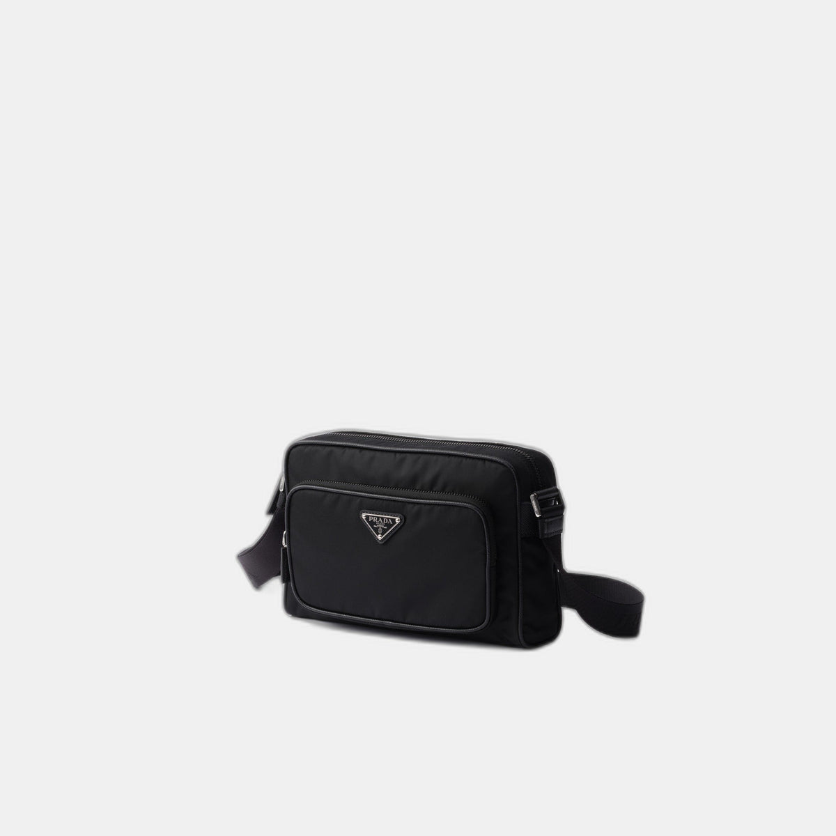Petit sac porté épaule en Re-Nylon et cuir Saffia
