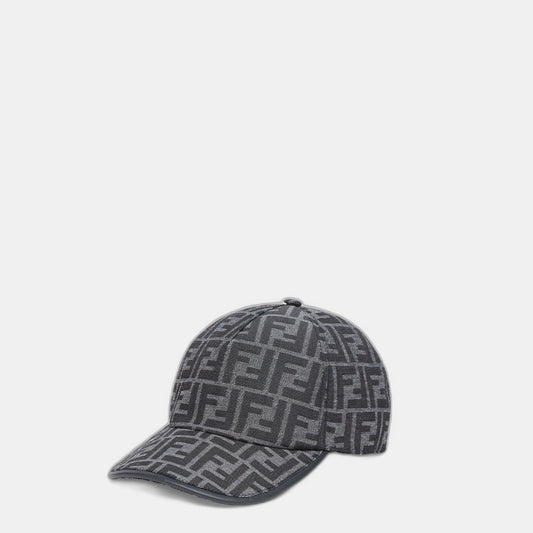 Casquette de baseball en tissu jacquard FF bleu