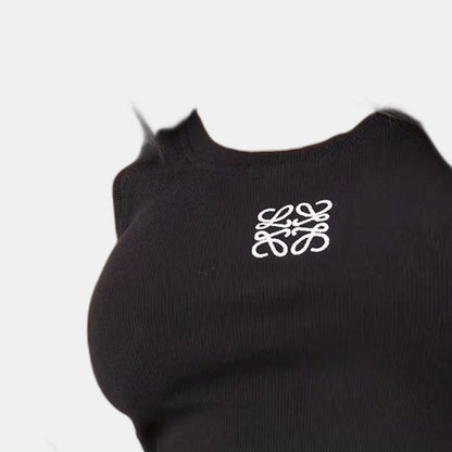 Loewe - Débardeur Anagram en coton Noir