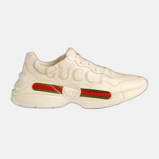BASKETS EN CUIR RHYTON AVEC LOGO GUCCI POUR HOMME - #1