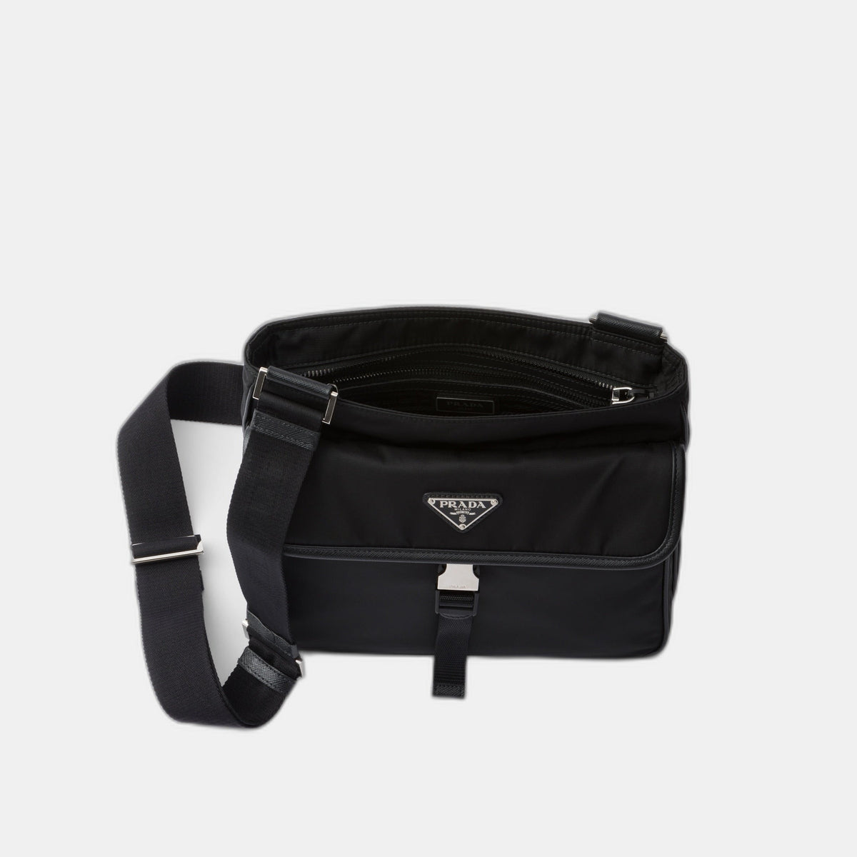 Sac porté épaule en Re-Nylon et cuir Saffiano - #10