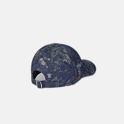 Casquette en denim GG avec détail bande Web