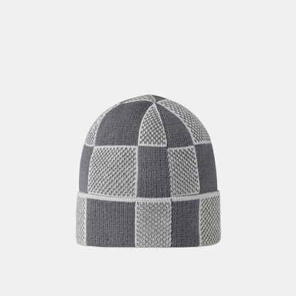 Bonnet et Écharpe Damier Heritage Gris