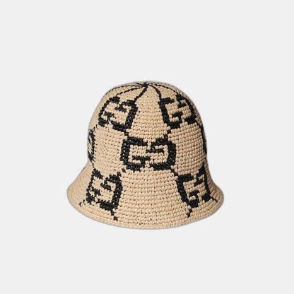 Chapeau cloche en paille GG