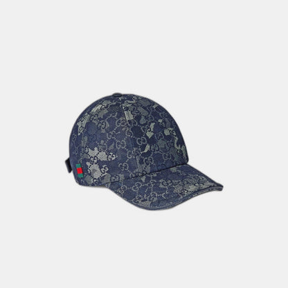 Casquette en denim GG avec détail bande Web