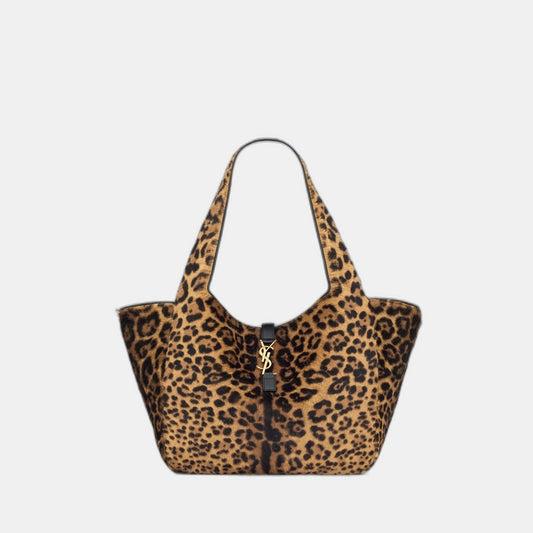 LE 5 À 7 BEA EN CUIR EFFET PONY LEOPARD