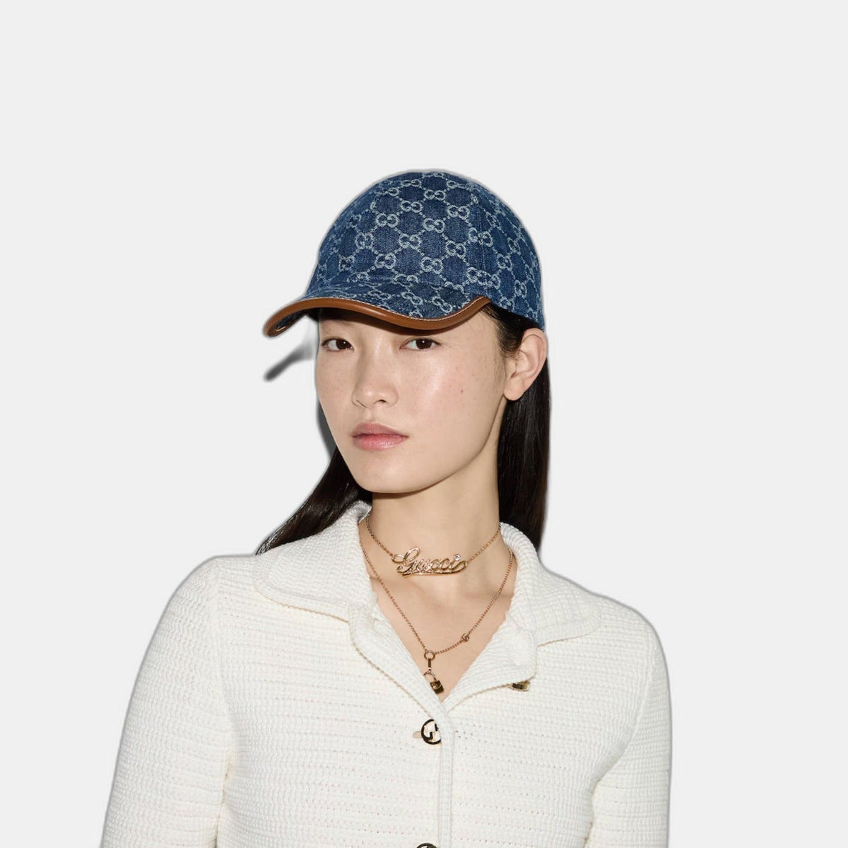 Casquette en denim GG