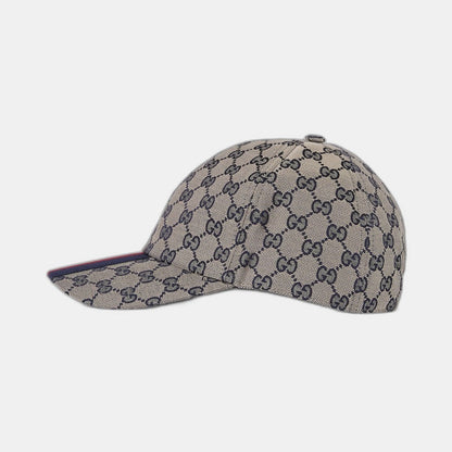 CASQUETTE DE BASE-BALL EN TOILE GG D'ORIGINE Beige BLEU