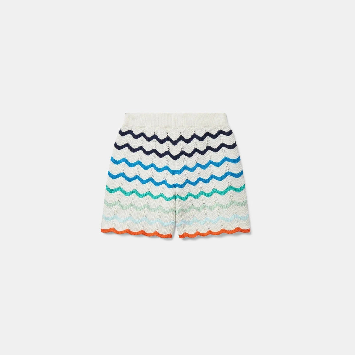 Gradient Wave Crochet Shorts