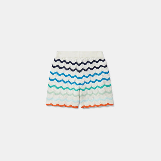 Gradient Wave Crochet Shorts