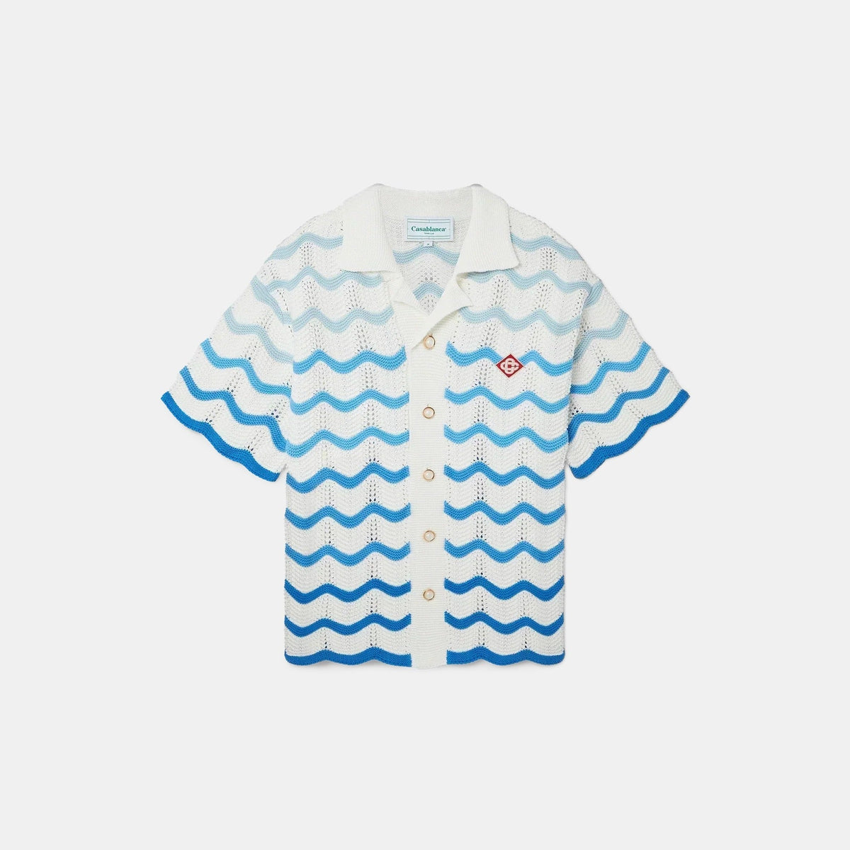 Wavy Gradient Crochet Shirt - casablanca (2)