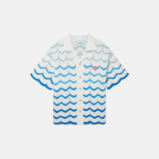 Wavy Gradient Crochet Shirt - casablanca (2)